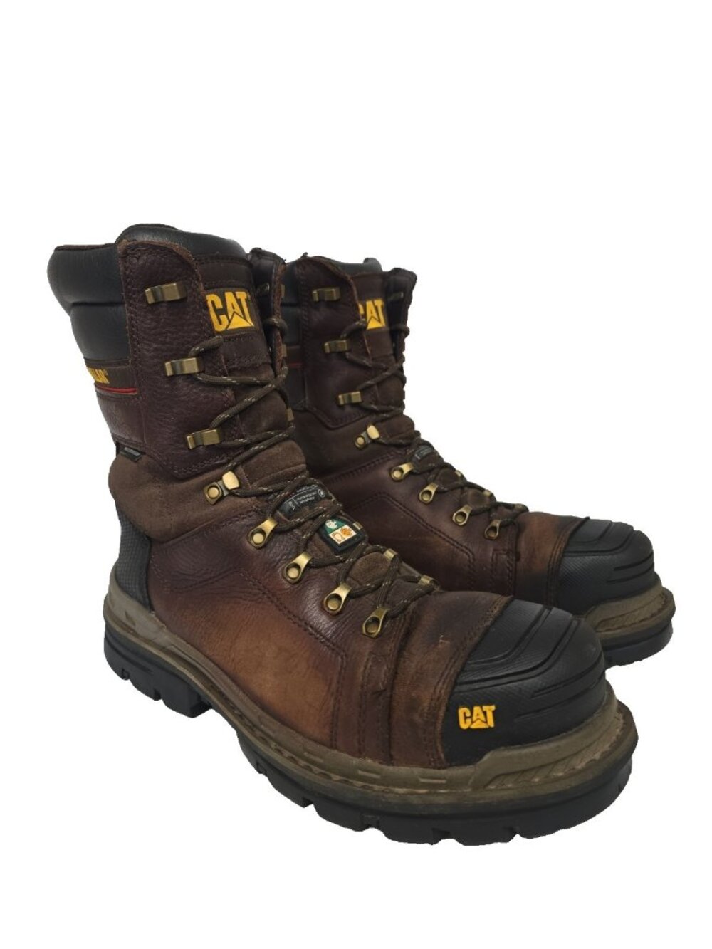 CATERPILLAR Men's 8'' Hauler XL Composite Toe Composite Plate Boots Brown 11W